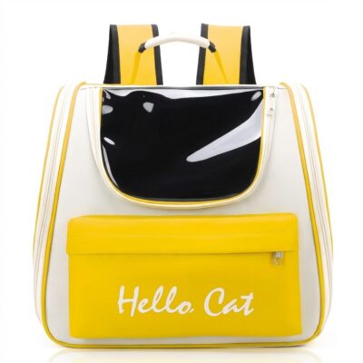 MOCHILA TRANSPORTADORA BOLSILLO FRONTAL _37X25X34 CM /AMARILLO