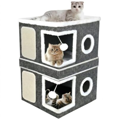 CAMA CUCHA RASCADOR PLEGABLE 40X40X61CM