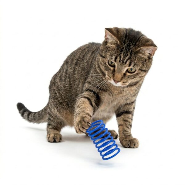JUGUETE RESORTE PARA GATOS _3X6 CM /AZUL