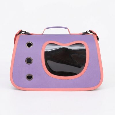 BOLSO TRANSPORTADOR DE MANO _40X26X22 CM /VIOLETA Y ROSA