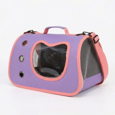 BOLSO TRANSPORTADOR DE MANO _40X26X22 CM /VIOLETA Y ROSA
