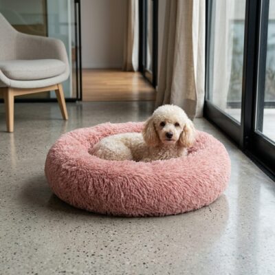 CAMA DONA TERCIOPELO LARGO _M 70 CM /ROSA