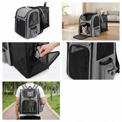 MOCHILA EXPANSIBLE 34X29X43 CM _MOD 1 /NEGRO