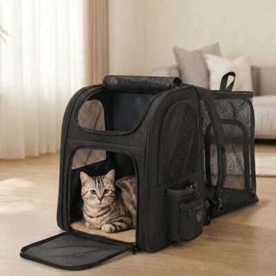 MOCHILA EXPANSIBLE 34X29X43 CM _MOD 3 /NEGRO