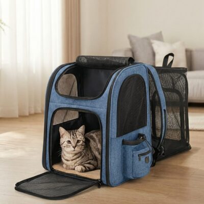 MOCHILA EXPANSIBLE 34X29X43 CM _MOD 1 /AZUL