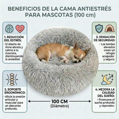 CAMA DONA TERCIOPELO LARGO _L 80 CM /BLANCO