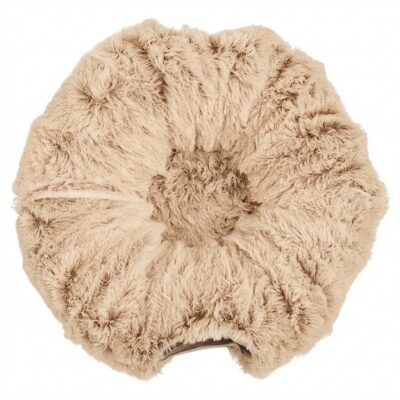 CUCHA TUNEL TERCIOPELO CON PELOTA _85X85X26 CM /BEIGE