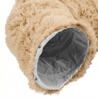 CUCHA TUNEL TERCIOPELO CON PELOTA _85X85X26 CM /BEIGE