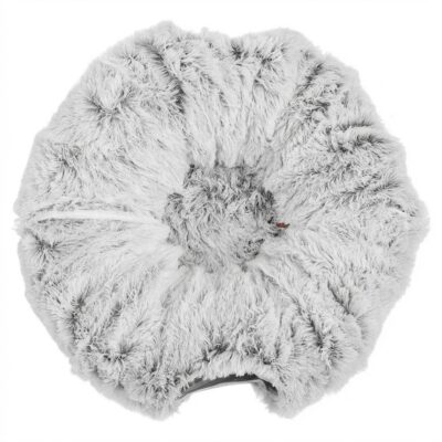 CUCHA TUNEL TERCIOPELO CON PELOTA _85X85X26 CM /GRIS