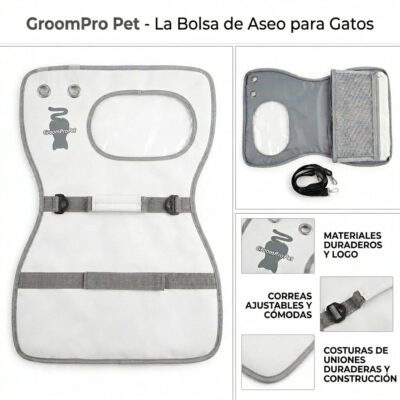 BOLSO TRANSPORTADOR DE MANO VISOR OVALADO _46X25X26 CM /NEGRO