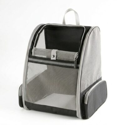 MOCHILA TRANSPORTADORA VENTANA TRANSPARENTE _32X28X41 CM /NEGRO