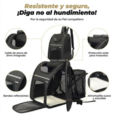 MOCHILA EXPANSIBLE 34X29X43 CM _MOD 3 /NEGRO