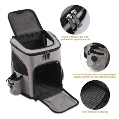 MOCHILA EXPANSIBLE 33X65X40 CM _MOD 2 /GRIS