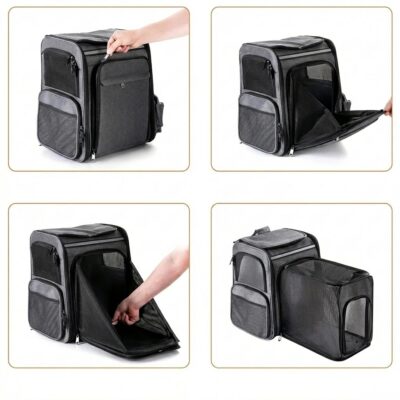 MOCHILA EXPANSIBLE 34X29X43 CM _MOD 1 /NEGRO