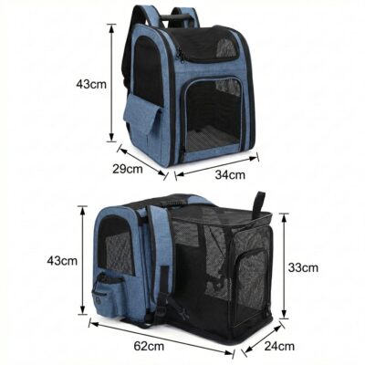 MOCHILA EXPANSIBLE 34X29X43 CM _MOD 1 /AZUL