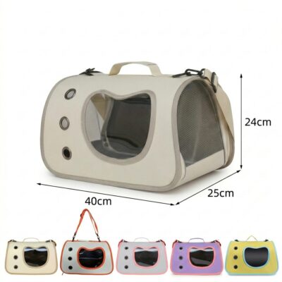 BOLSO TRANSPORTADOR DE MANO _40X26X22 CM /BLANCO Y GRIS