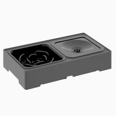 COMEDERO SLOW FEEDER CON ALTURA AJUSTABLE BEEPAW SLOW-E /GRIS