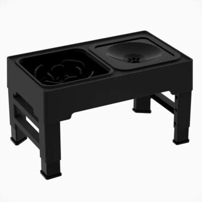 COMEDERO SLOW FEEDER CON ALTURA AJUSTABLE BEEPAW SLOW-E /NEGRO