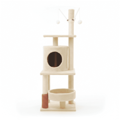RASCADOR TORRE PARA GATOS BEEPAW MOD1 CON CUEVA /BEIGE