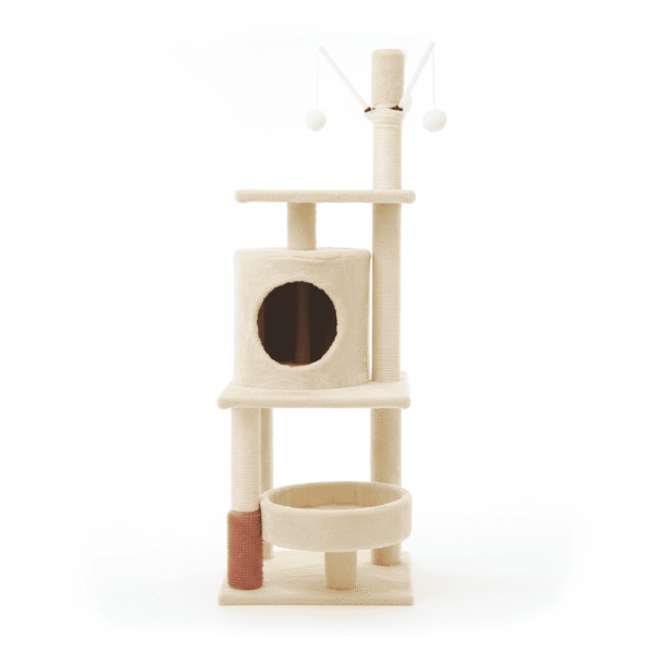 RASCADOR TORRE PARA GATOS BEEPAW MOD1 CON CUEVA /BEIGE