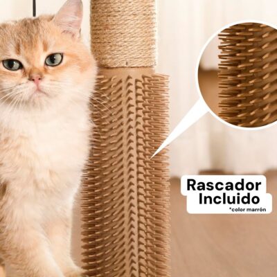 PALO RASCADOR PARA GATOS BEEPAW MARRON 72X37.5X37.5CM _MOD 4
