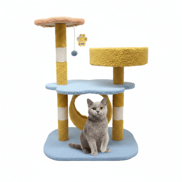 RASCADOR PARA GATOS BEEPAW MOD12 CON TÚNEL Y PLATAFORMAS