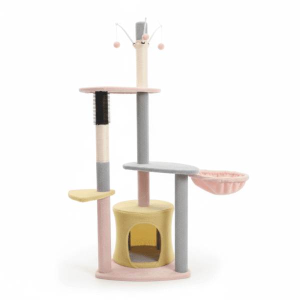 RASCADOR ÁRBOL PARA GATOS MOD13 CON CUEVA Y HAMACA