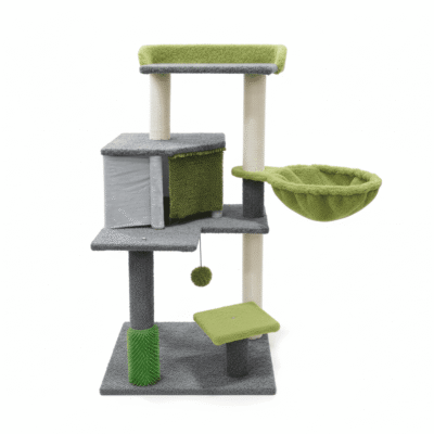 RASCADOR ÁRBOL PARA GATOS BEEPAW MOD14 CON CUEVA Y HAMACA