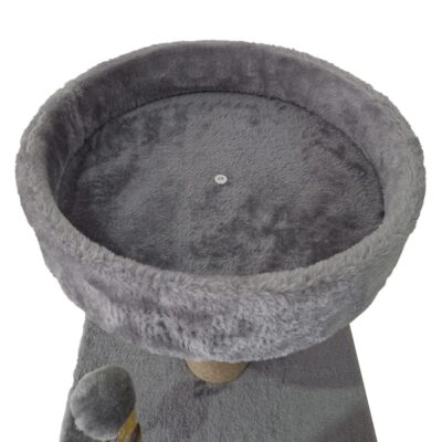 PALO RASCADOR PARA GATOS CON PLATAFORMA BEEPAW GRIS 38X38X36CM _MOD 7