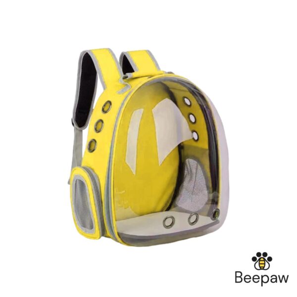 MOCHILA TRANSPORTADORA PARA MASCOTAS BEEPAW /AMARILLO