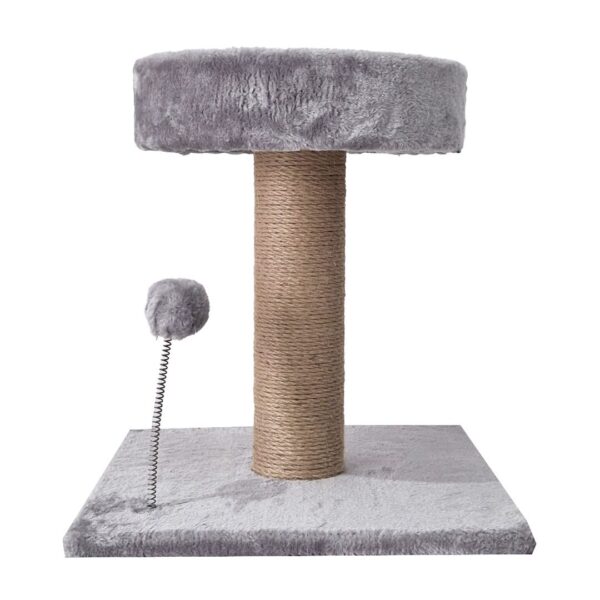 PALO RASCADOR PARA GATOS CON PLATAFORMA BEEPAW GRIS 38X38X36CM _MOD 7