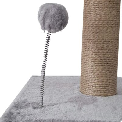 PALO RASCADOR PARA GATOS CON PLATAFORMA BEEPAW GRIS 38X38X36CM _MOD 7