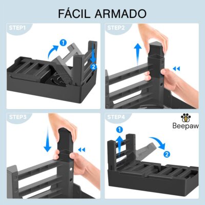 COMEDERO CON ALTURA AJUSTABLE BEEPAW BOWL-E /NEGRO