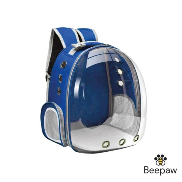 MOCHILA TRANSPORTADORA PARA MASCOTAS BEEPAW /AZUL