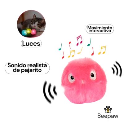 JUGUETE PELOTA PELUCHE BEEPAW BIRD-E /ROSA