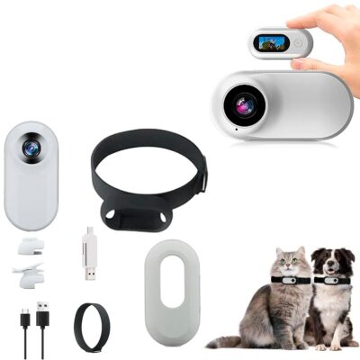 CAMARA HD CON COLLAR PARA MASCOTAS BEEPAW /BLANCO
