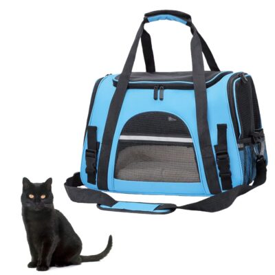 BOLSO TRANSPORTADOR PREMIUM PARA MASCOTAS BEEPAW /AZUL