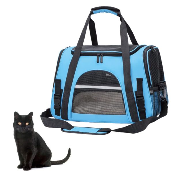 BOLSO TRANSPORTADOR PREMIUM PARA MASCOTAS BEEPAW /AZUL