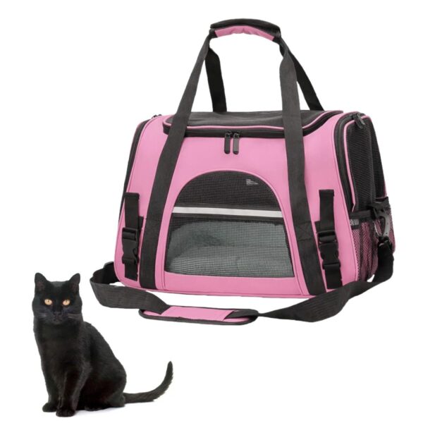 BOLSO TRANSPORTADOR PREMIUM PARA MASCOTAS BEEPAW /ROSA