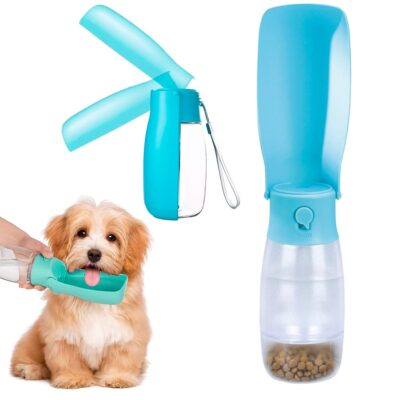 BOTELLA DISPENSADORA PLEBAGLE DE AGUA, COMIDA BEEPAW /CELESTE