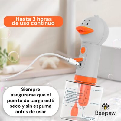 PATO CON BURBUJAS PARA ASEO BEEPAW BUBBL-E /BLANCO