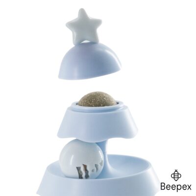 JUGUETE CATNIP ARBOL NAVIDAD DOS CAPAS /CELESTE