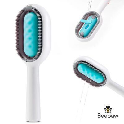 CEPILLO BEEPAW CON CERDAS BRUSH-E PARA PELO CORTO /CELESTE