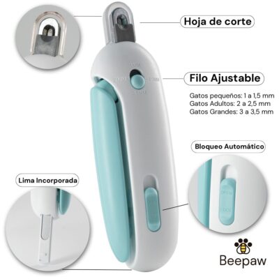 CORTADOR DE UÑAS BEEPAW CUT-E /AZUL