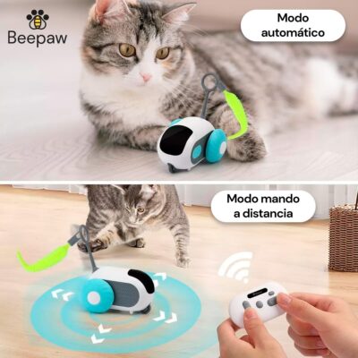 JUGUETE RATON INTELIGENTE PARA GATOS BEEPAW WHEEL-E /AZUL