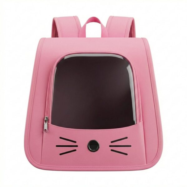MOCHILA TRANSPORTADORA BIGOTES _34X23X34 CM /ROSA