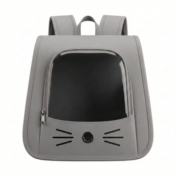 MOCHILA TRANSPORTADORA BIGOTES _34X23X34 CM /GRIS