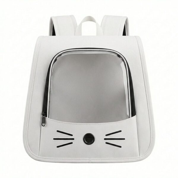MOCHILA TRANSPORTADORA BIGOTES _34X23X34 CM /BLANCO