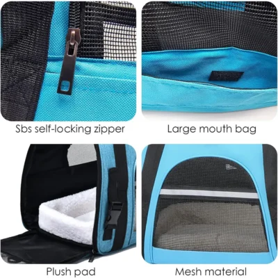 BOLSO TRANSPORTADOR PREMIUM PARA MASCOTAS BEEPAW /AZUL
