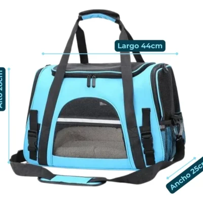 BOLSO TRANSPORTADOR PREMIUM PARA MASCOTAS BEEPAW /AZUL